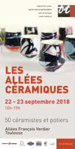 affiche Allees Ceramique 2018 | Terre et Terres | Marché Toulouse | Les Allées Céramiques à Toulouse les 22 et 23 septembre 2018 | Article | Terre et Terres | 20 septembre 2018