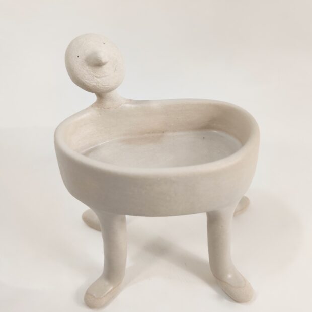 Le baigneur reveille1 | Manon Berthellot | Le baigneur réveillé | Produit | 100,00 € | concrétion céramique en porcelaine modelée, cuisson au bois, 1300° en 50h en Four Anagama | Manon Berthellot | Terre et Terres | 10 décembre 2020