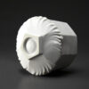 Bol céramique en porcelaine émaillée blanc satiné