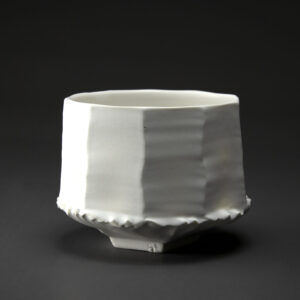 Bol céramique en porcelaine émaillée blanc satiné