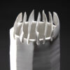 Vase céramique en porcelaine émaillée blanc satiné