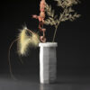 Vase céramique en porcelaine émaillée blanc satiné