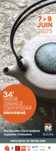 affiche Marche Ceramique Giroussens 2025 web | Terre et Terres | Marché Giroussens | Marché Céramique Contemporaine Giroussens 7, 8 et 9 juin 2025 | Article | Terre et Terres | 23 janvier 2025