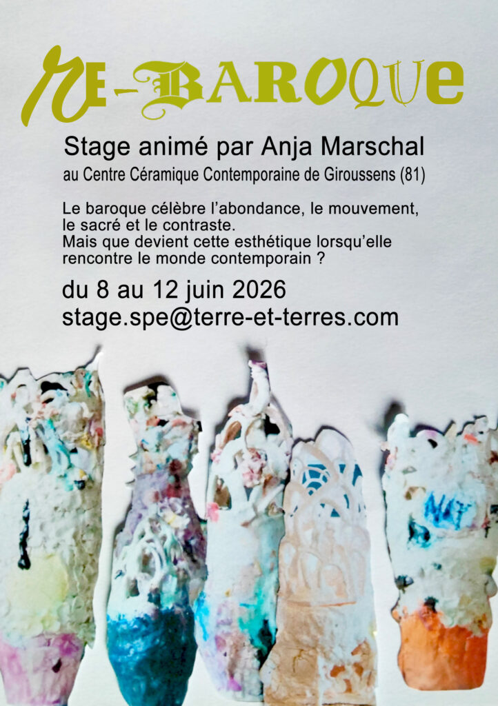 Visuel stage depliant TT | Terre et Terres | Stage Spécialisé | Stage Re-Baroque du 8 au 12 juin 2026 à Giroussens | Article | Terre et Terres | 26 janvier 2026